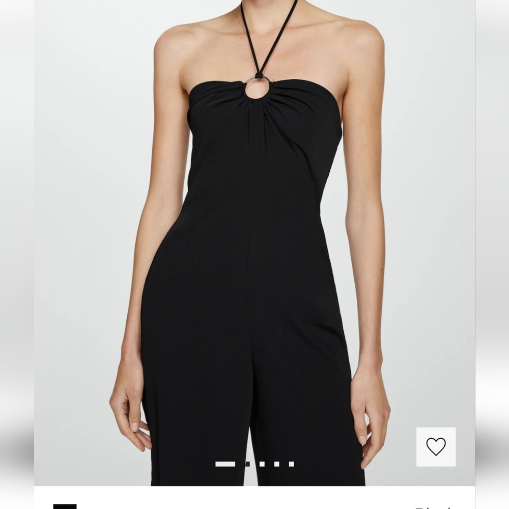 Elegant Black Strapless Jumpsuit